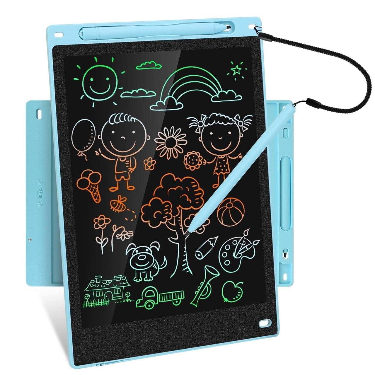 10In Lcd Writing Tablet Doodle Board Rainbow Colorful Educational Drawing Pad
